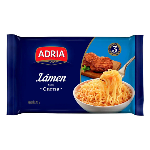 Macarrão Instantâneo Carne 74g - Adria