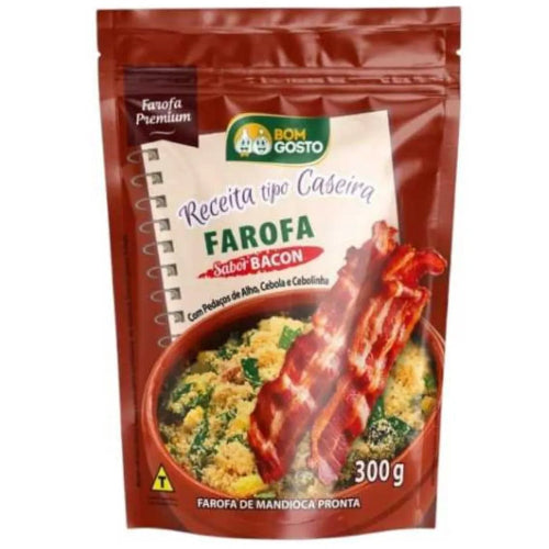 Farofa Premium Sabor Bacon 300g - Bom Gosto