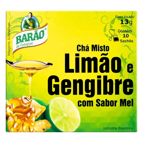 Chá Limão e Gengibre 13g - Barão