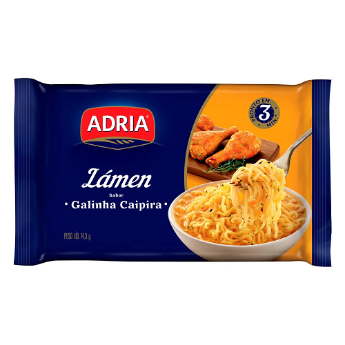 Macarrão Instantâneo Galinha Caipira 74g - Adria