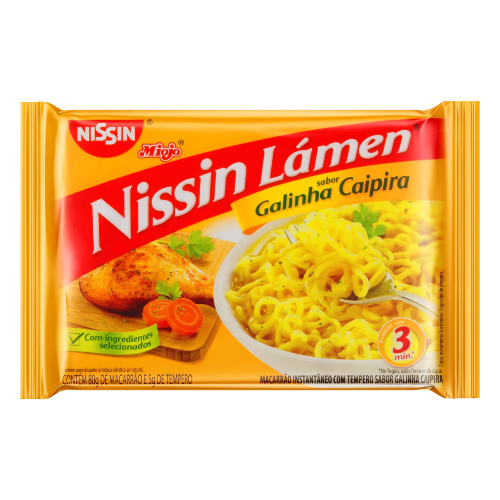 Macarrão Instantâneo Galinha Caipira 85g - Nissin