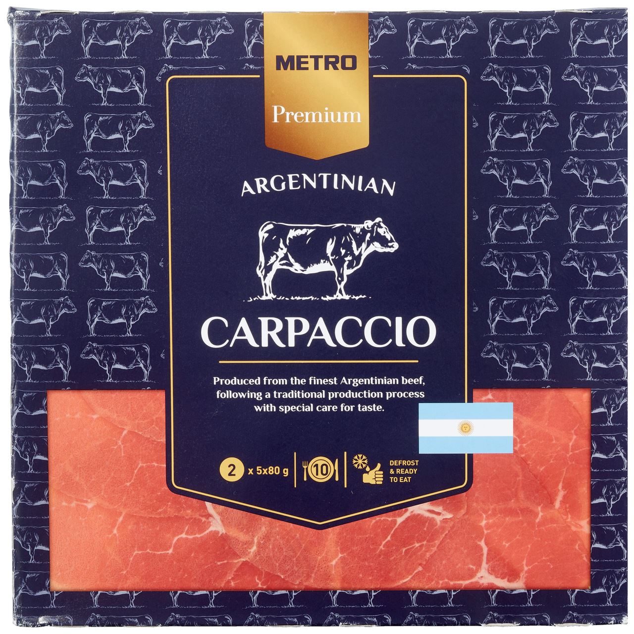 METRO Premium Beef Carpaccio 10 x 80 g frozen
