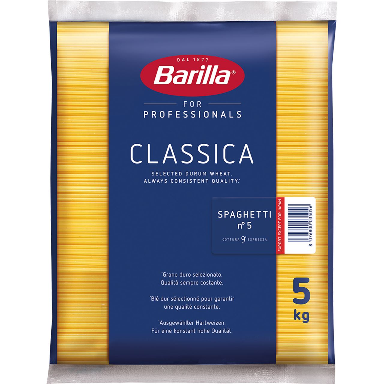 Barilla Spaghetti Nº 5 - 5 kg
