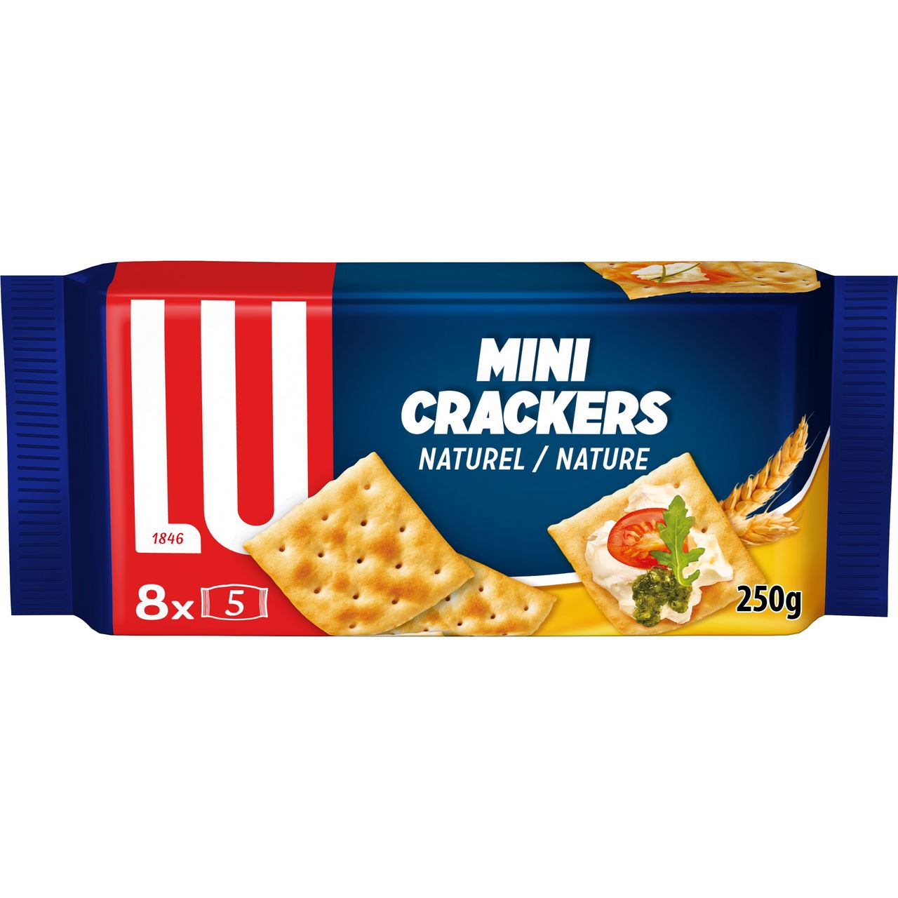 LU Mini Crackers Natural 8 packs 250 g