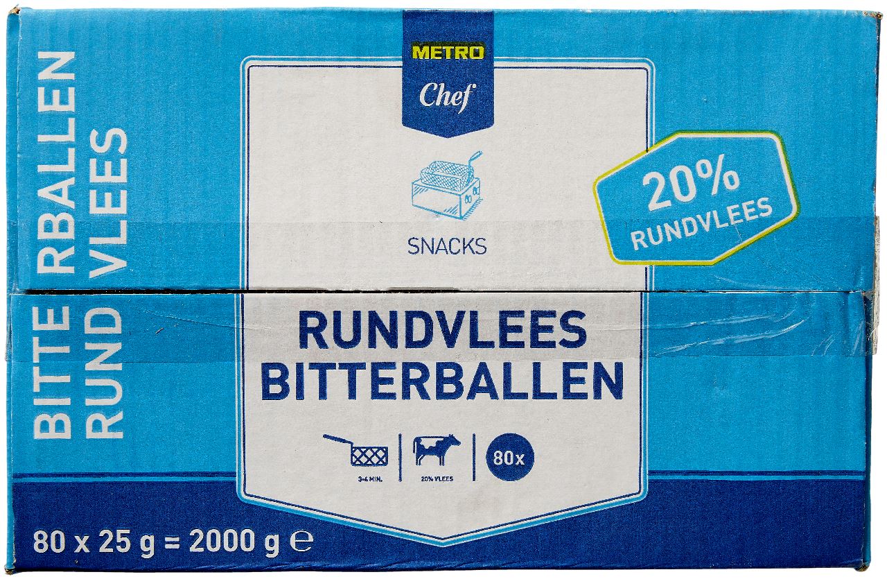 Bitterballen Beef 20% 80 x 25 g