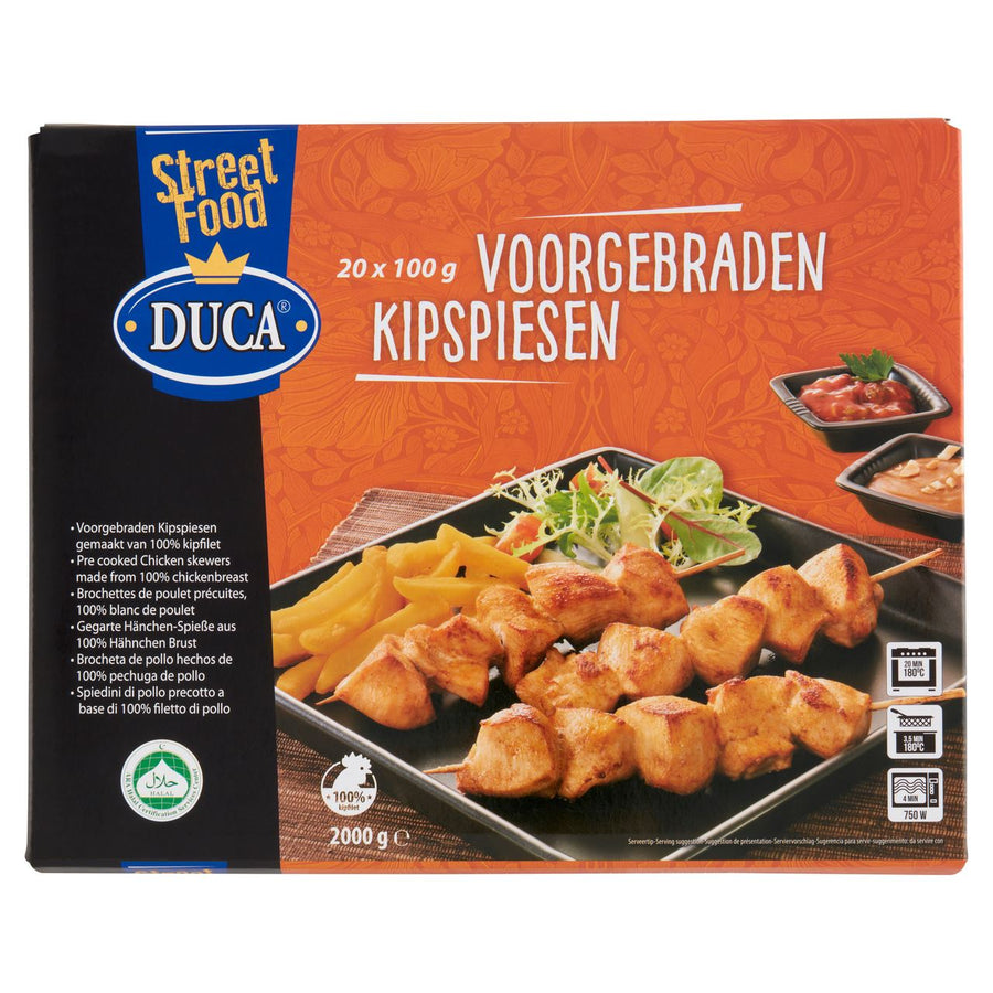 Duca Pre-roasted Chicken Skewers 20 x 100 g