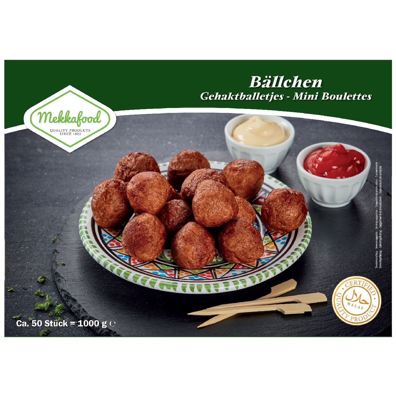 Mekkafood Meatballs Halal 50 x 20 g