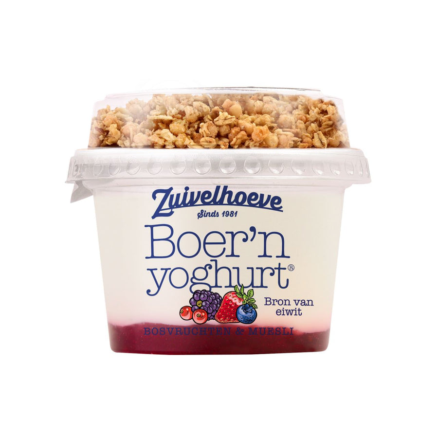 Zuivelhoeve Boer'n yoghurt forest fruits & muesli 170 grams