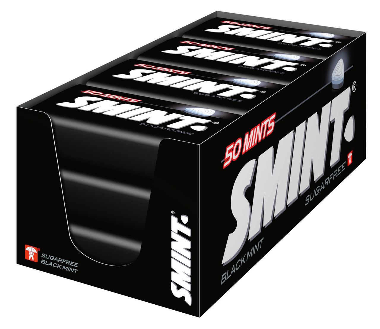 Smint Black Mint Sugarfree 50 Pieces 12 x 35 g