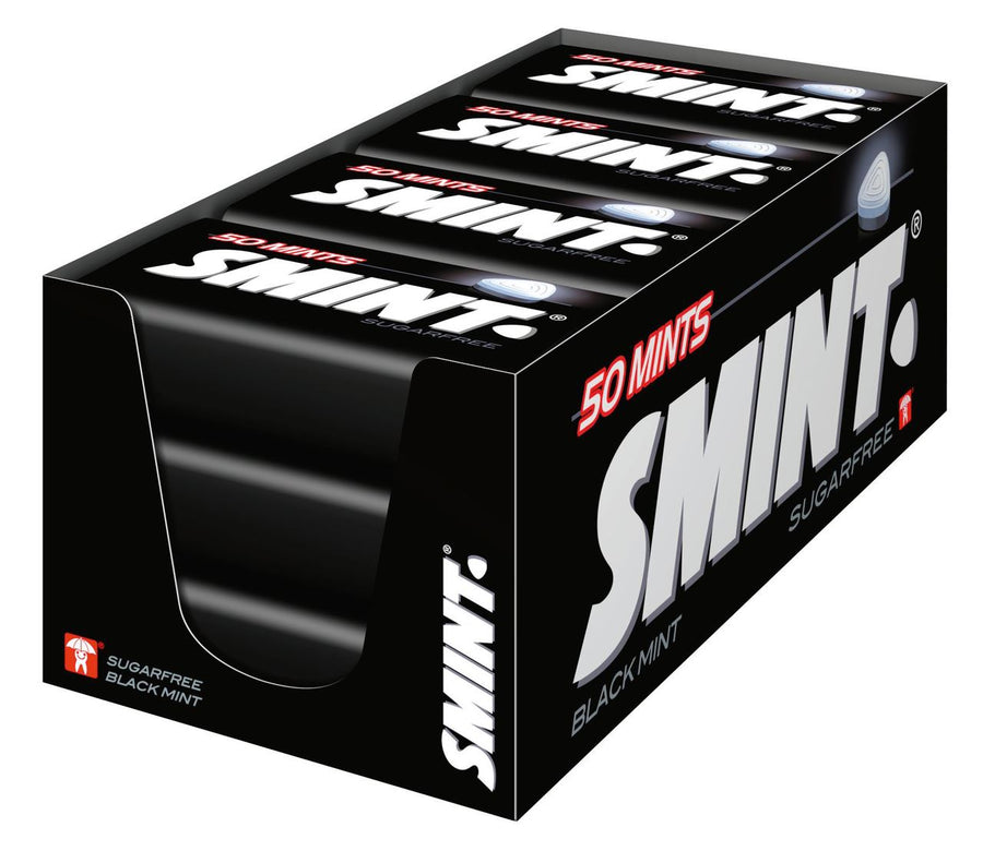 Smint Black Mint Sugarfree 50 Pieces 12 x 35 g