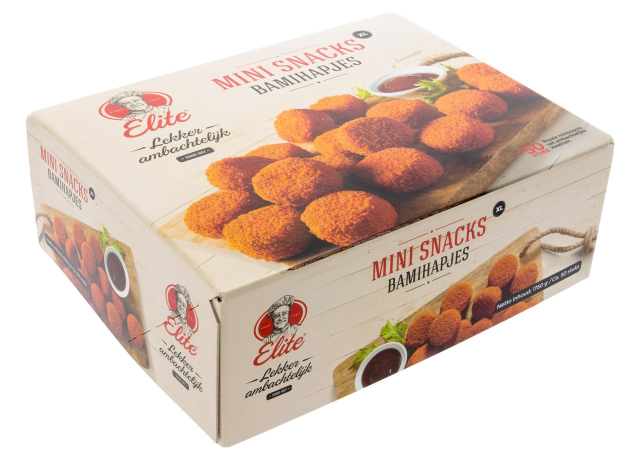 Elite Mini Snacks extra large Bami snacks 50 x 35 g