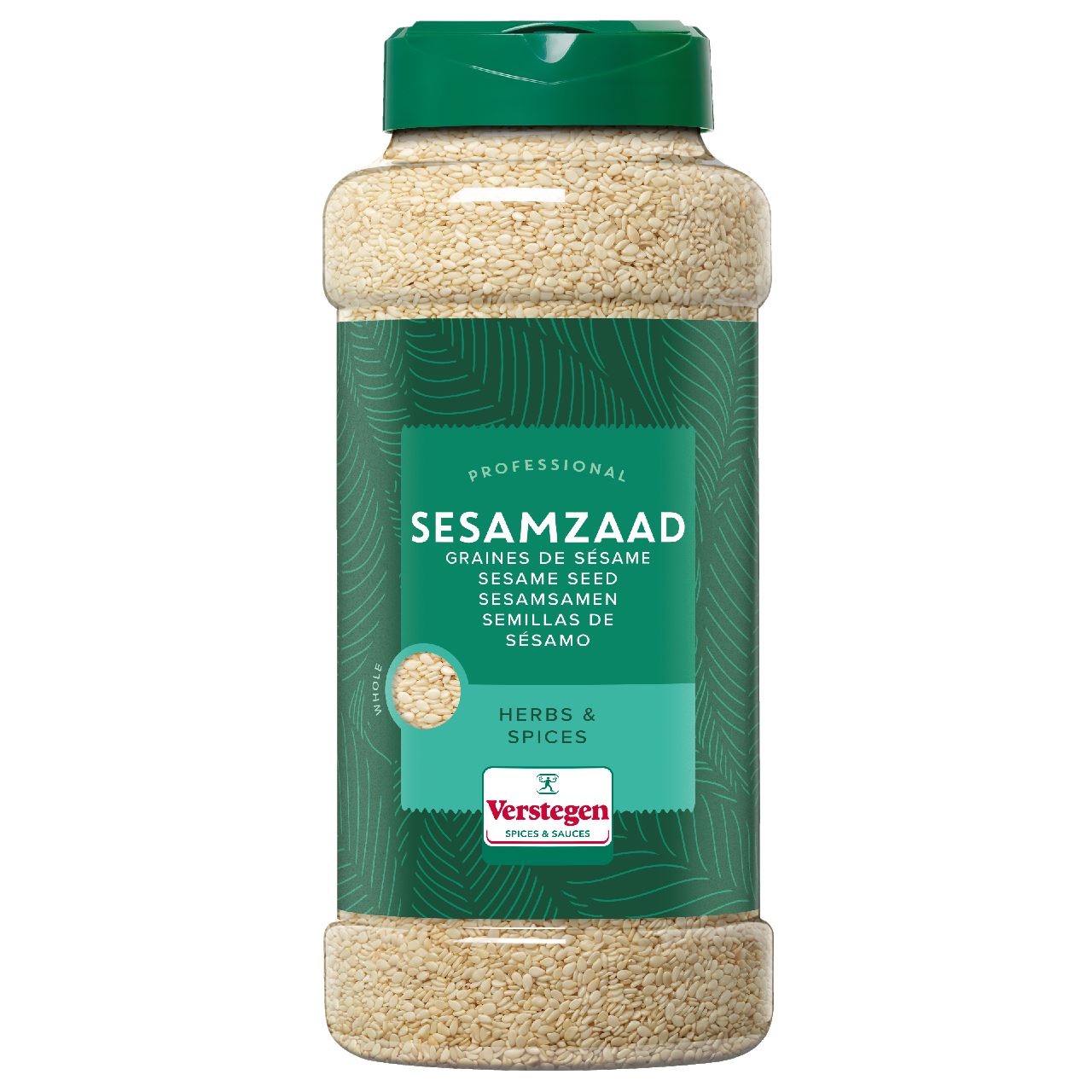 Verstegen Sesame seed whole 560 g shaker