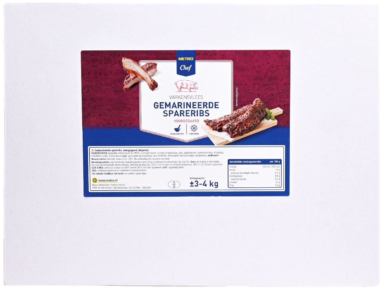 Roasted Pork Spareribs frozen box approx. 3.5 kg
