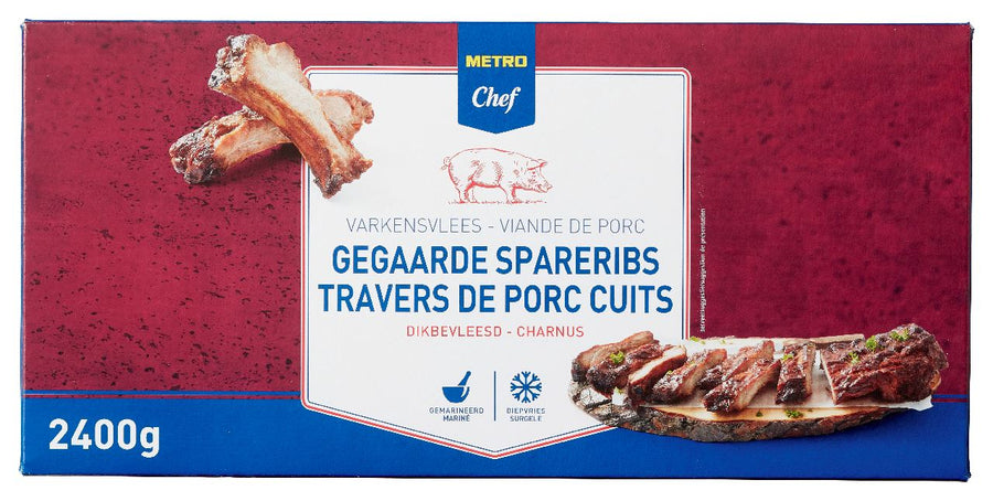 Pork spareribs, thick-fleshed frozen, approx. 2.4 kg