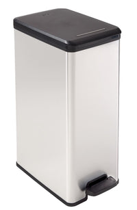 Thumbnail for CURVER Slim Bin 40L Square Plastic Black, Silver