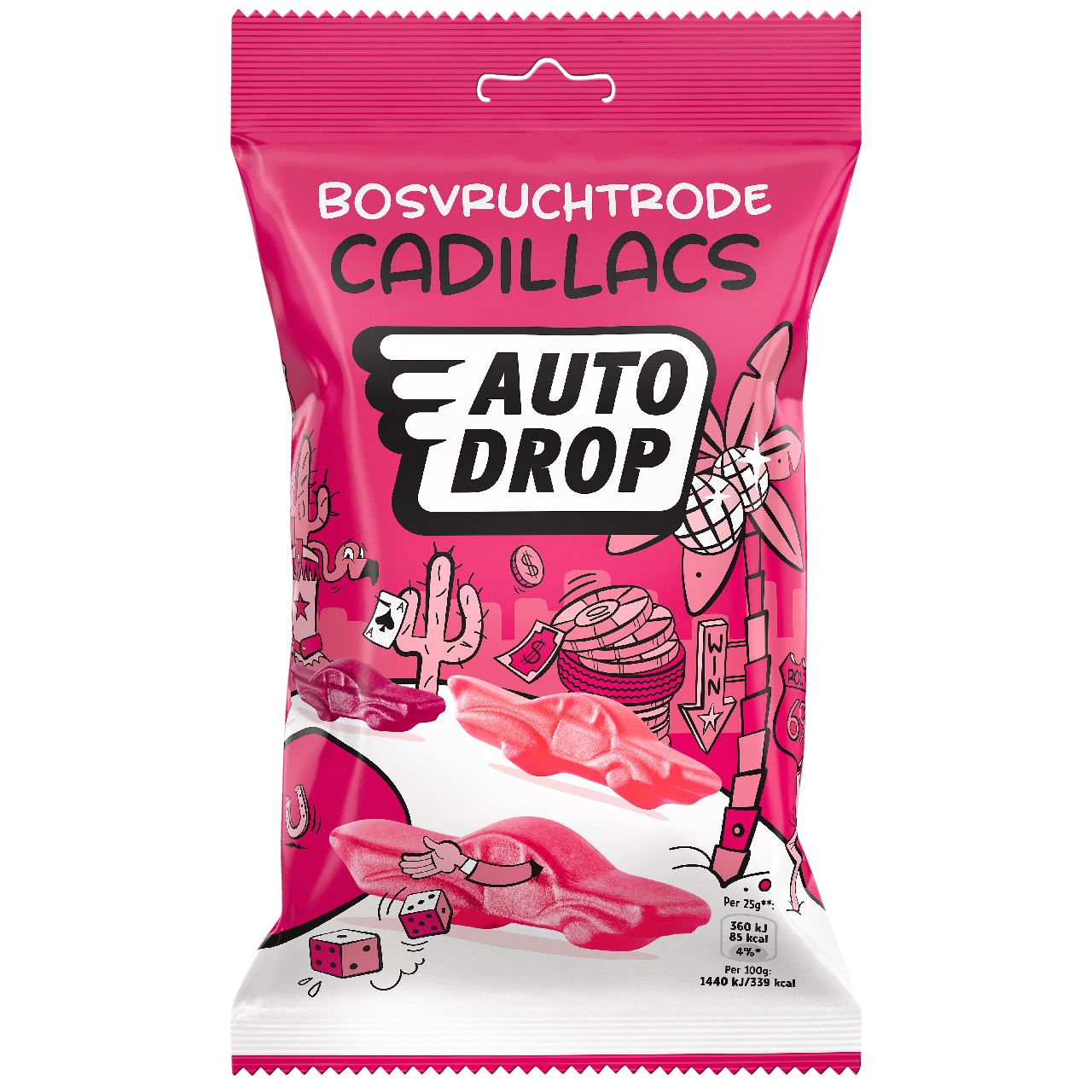 Autodrop Famous Forest Fruit Red Cadillacs Snack Pack 16 x 85 g