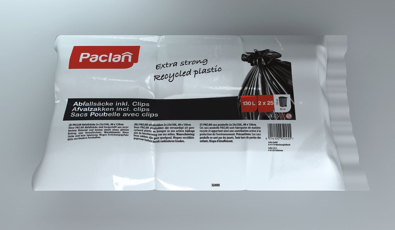 Paclan Garbage bags 130 l 2 x 25 pieces