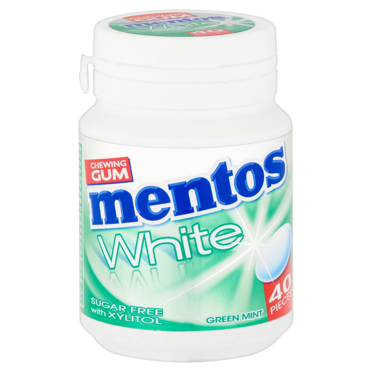 Mentos Gum White Green Mint jar 6 x 60 g