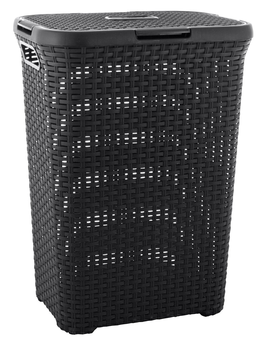 CURVER Style Laundry Basket 60 l Square Rattan Anthracite