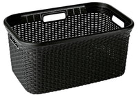 Thumbnail for CURVER Style Laundry Basket 45 l Rectangular Rattan Anthracite