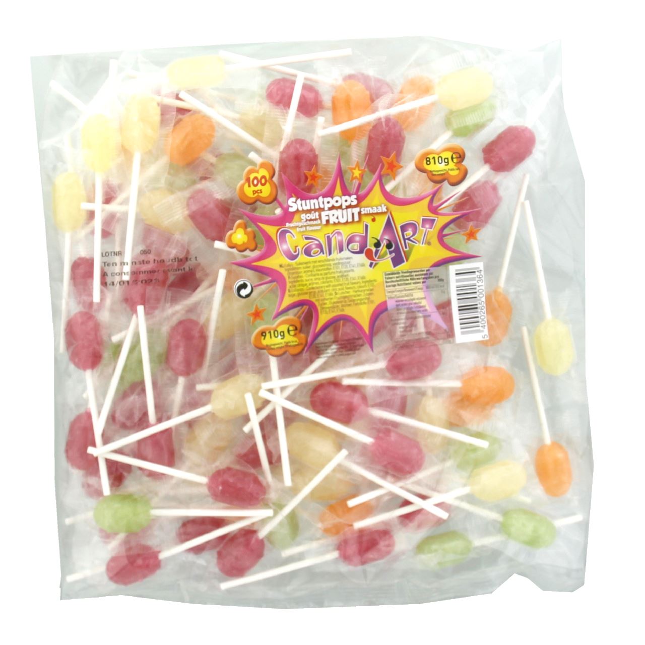 Cand'Art Lollipops with fruit flavor 100 pieces 810 g