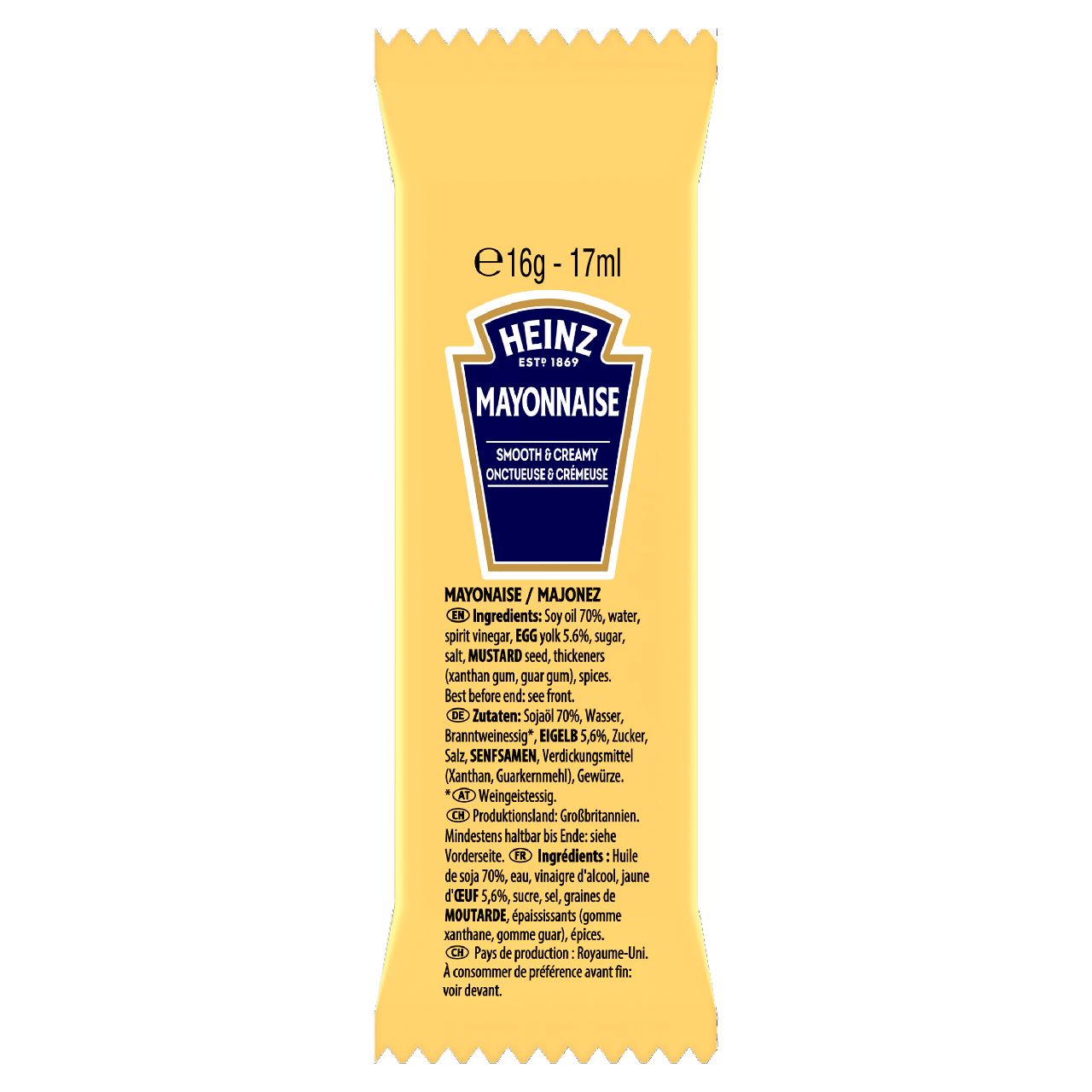 HEINZ Mayonnaise sachets 100 x 17 ml