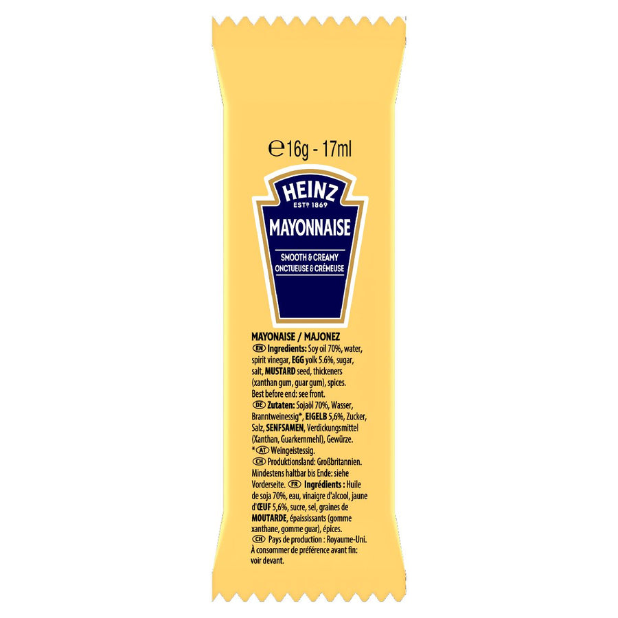 HEINZ Mayonnaise sachets 100 x 17 ml