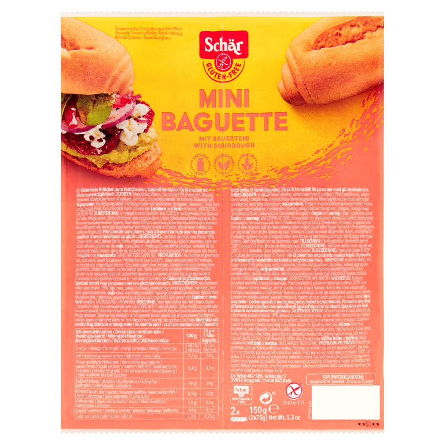 Schär Gluten-Free Mini Baguette 2 x 75 g