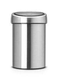 Thumbnail for Brabantia Touch Bin wall waste bin 3 liters with plastic inner bin - Matt Steel