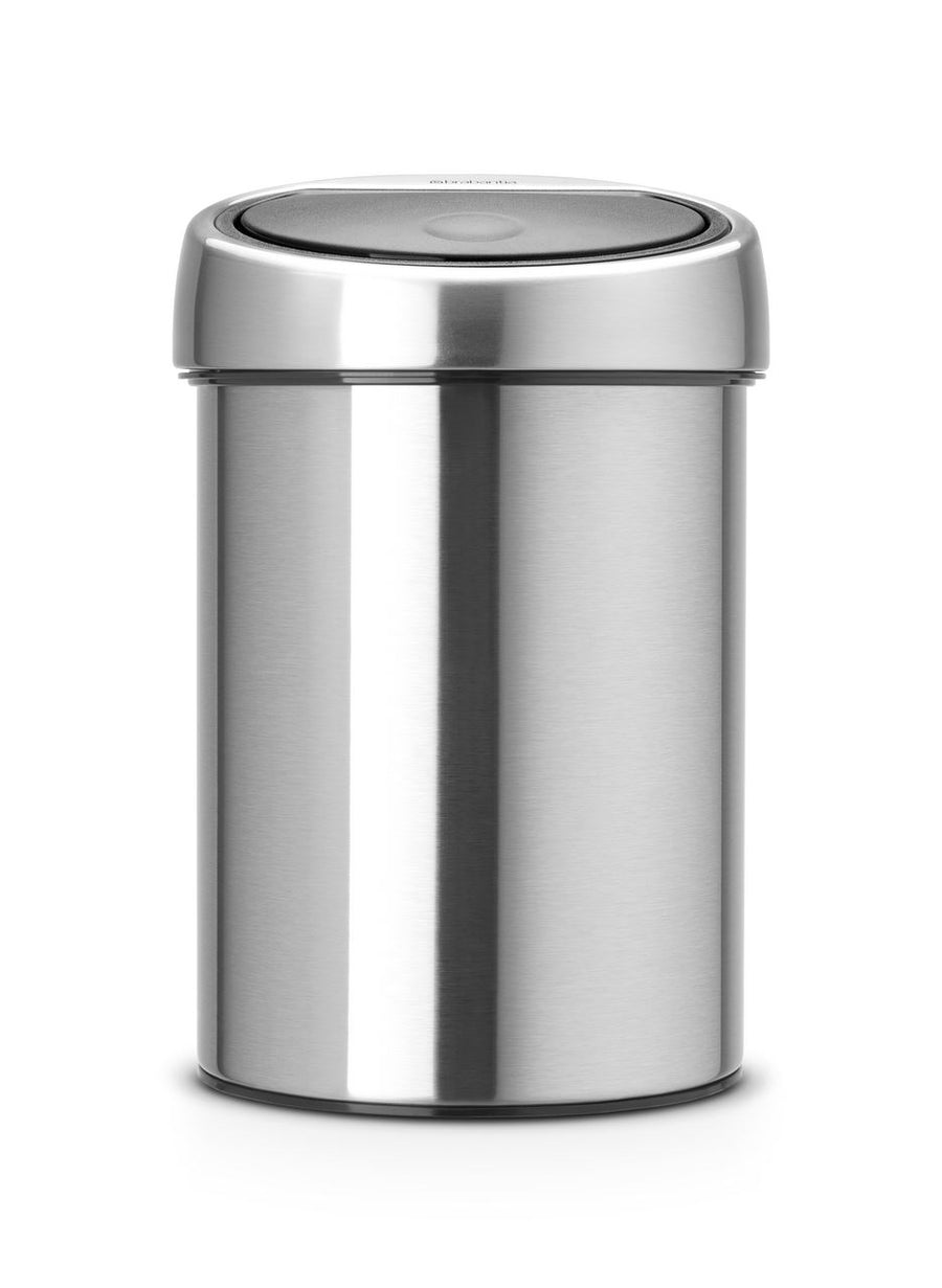 Brabantia Touch Bin wall waste bin 3 liters with plastic inner bin - Matt Steel