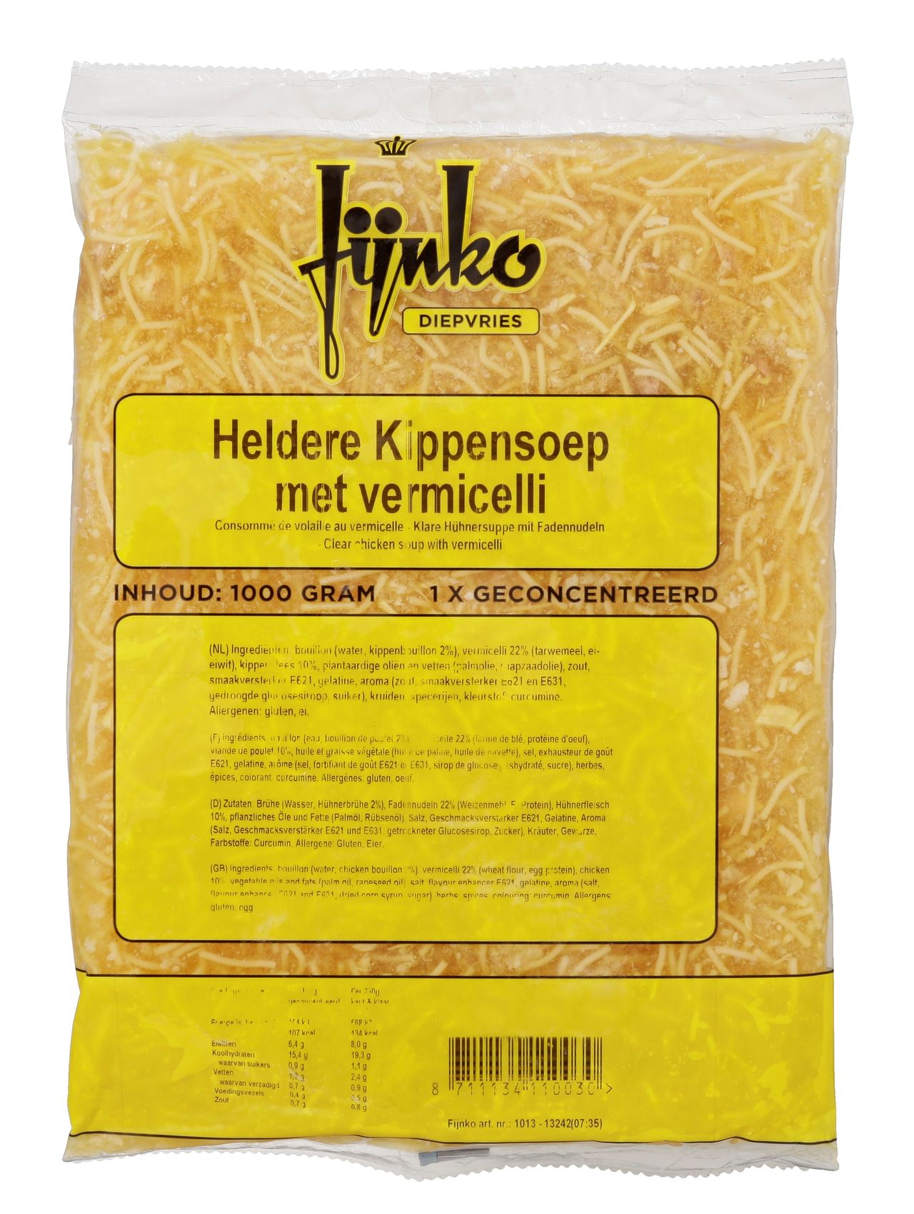 Fijnko Clear Chicken Soup with vermicelli 1 l