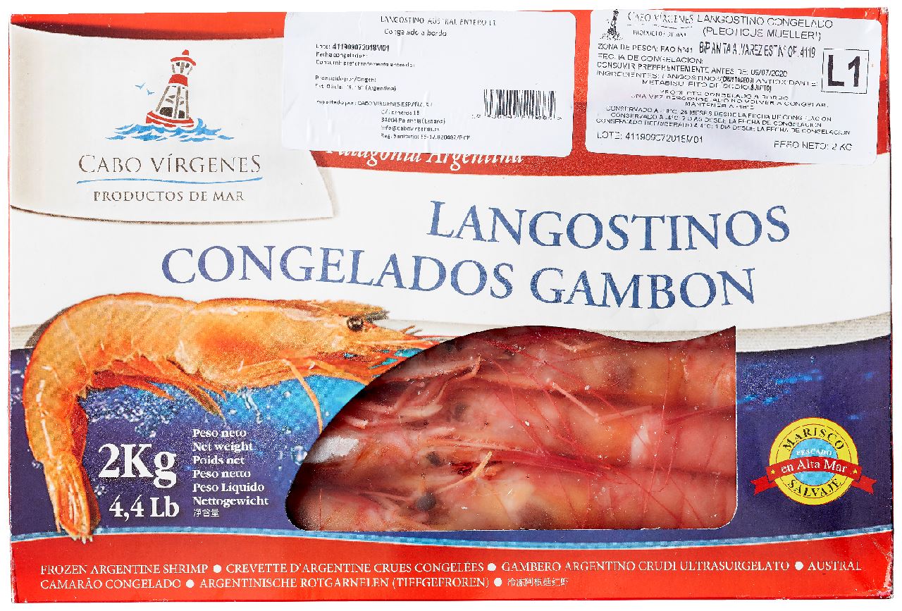 CABO VIRGENES Raw shrimps wild hoso no. 1 1.6 kg