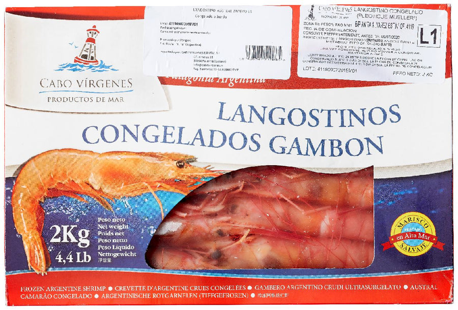 CABO VIRGENES Raw shrimps wild hoso no. 1 1.6 kg