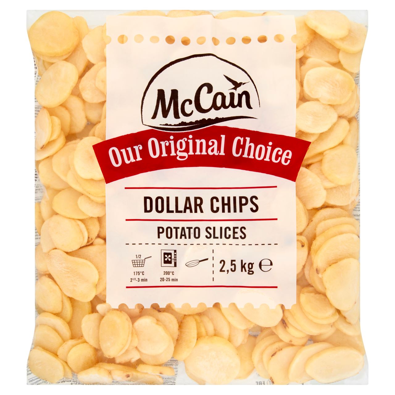 McCain Dollar Chips Potato Slices 2.5 kg