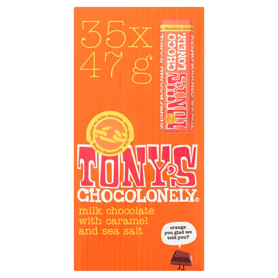 Tony's Chocolonely Milk Caramel Sea Salt 35 x 47 g