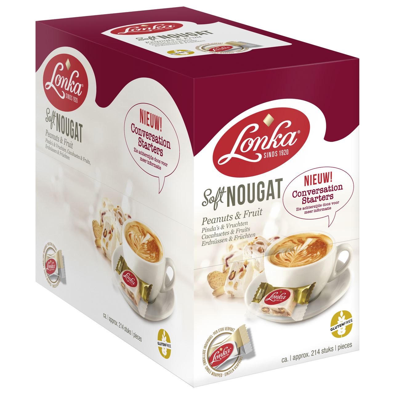 Lonka Soft Nougat Peanuts & fruits 214 pieces 2.5 kg