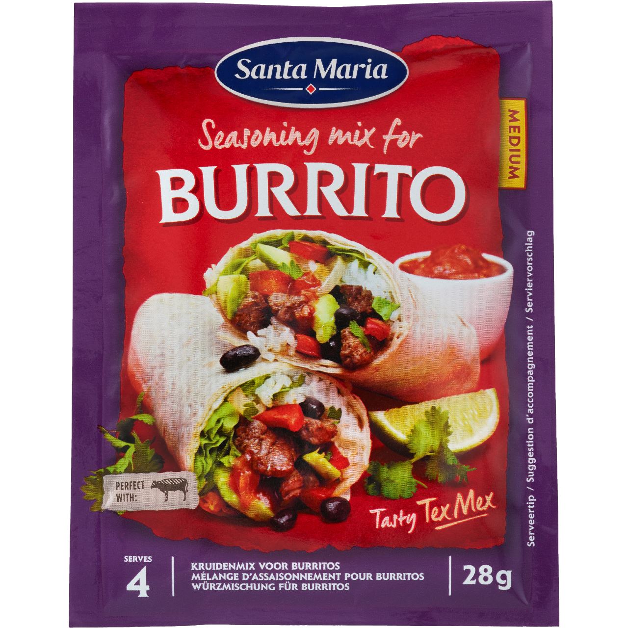 Santa Maria Burrito Spice Mix Medium 28 g