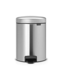 Thumbnail for Brabantia newIcon pedal bin 5 liters with plastic inner bin - Matt Steel