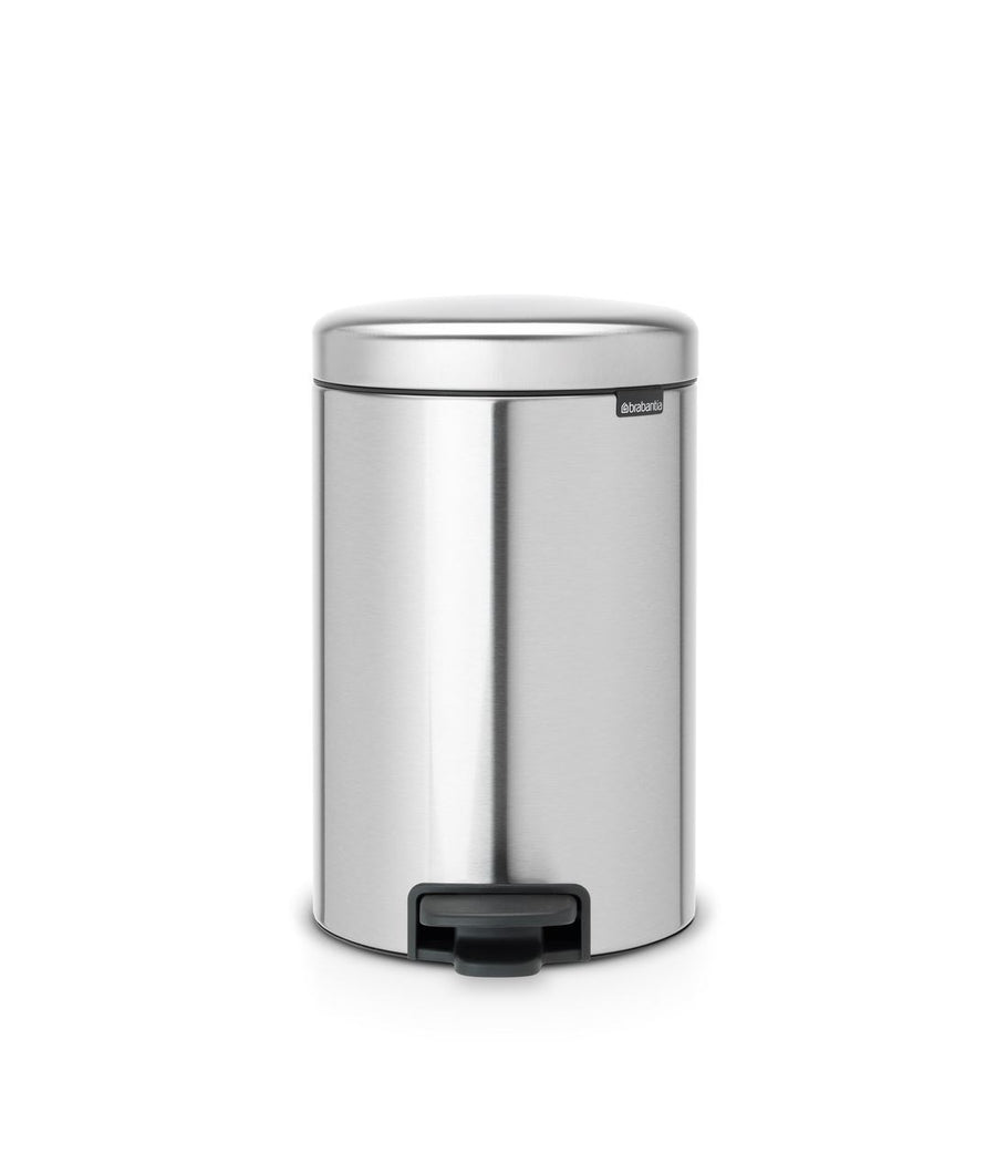 Brabantia newIcon pedal bin 12 liters with plastic inner bin - Matt Steel Fingerprint Proof
