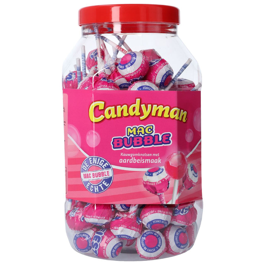 Mister Bubble Candyman Mac Bubble Strawberry 100 pieces 1.12 kg
