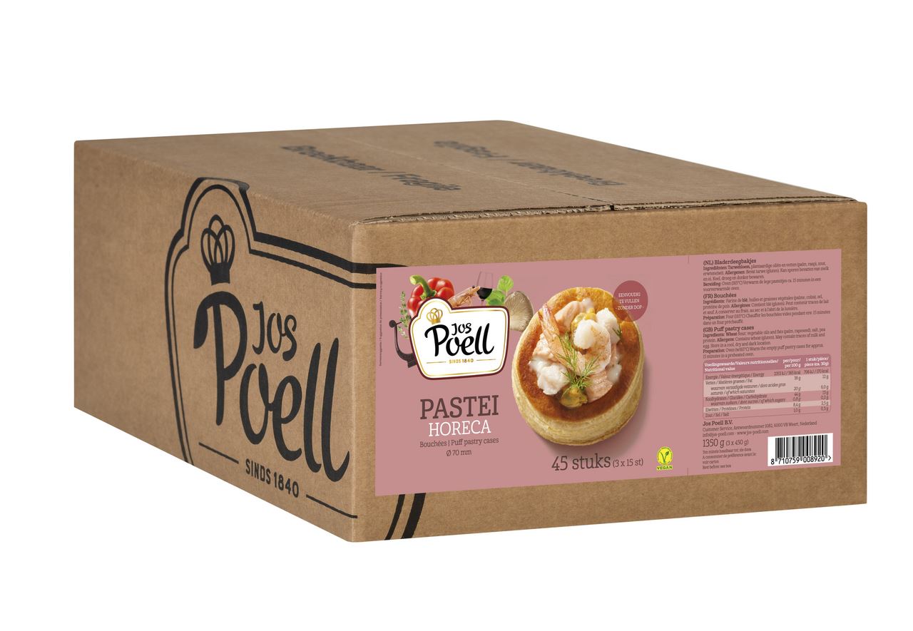 Jos Poell Patties 70 mm without cap 45 pieces 1.35 kg