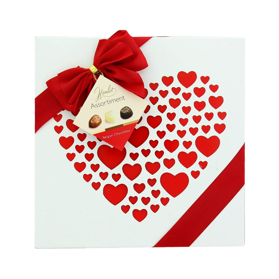 Hamlet Box Praline Heart white/red 250 g