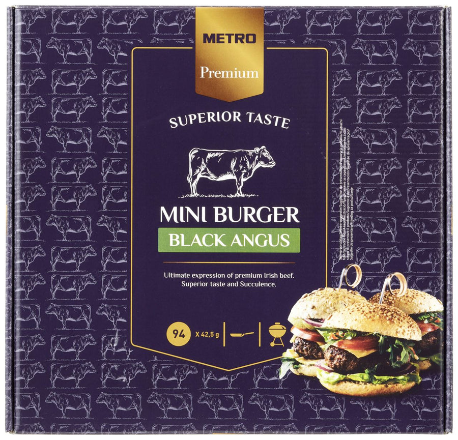 METRO Premium Irish Black Angus Mini Burgers frozen 94 x 42.5 g