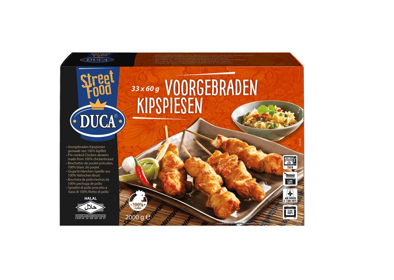 Duca Cooked Chicken Skewers 33 x 60 g 2 kg