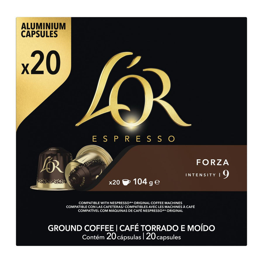 L'OR Espresso Forza Coffee Cups Value Pack 20 pieces 104 g