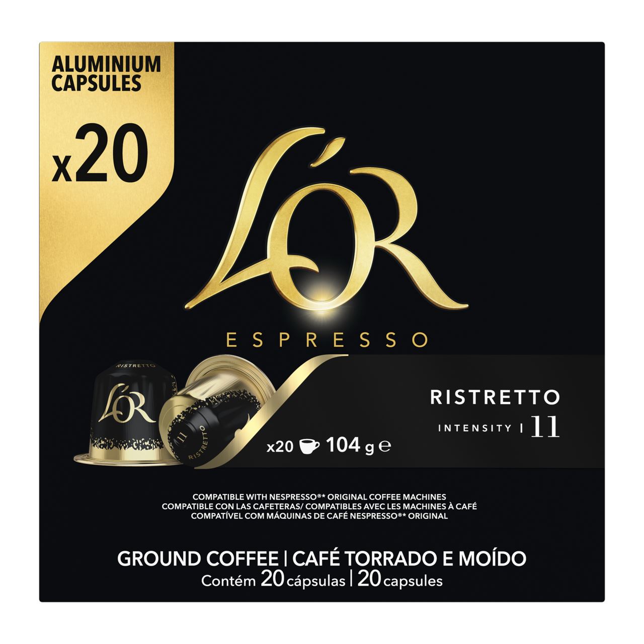 L'OR Espresso Ristretto Coffee Cups Value Pack 20 pieces 104 g