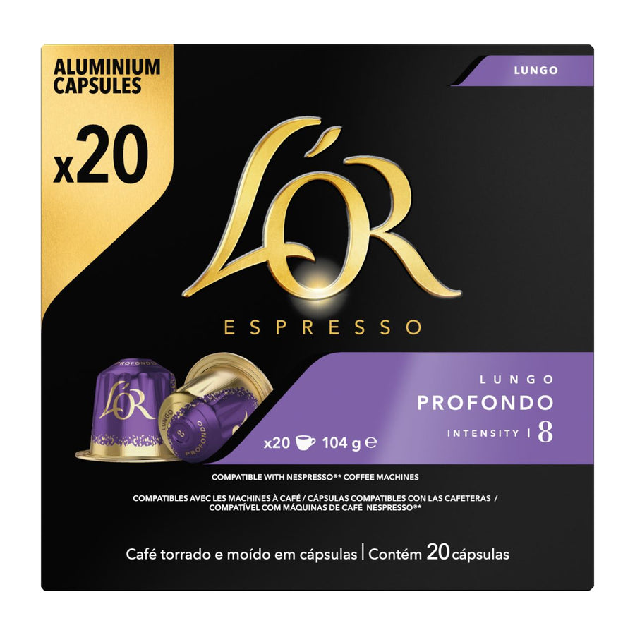 L'OR Lungo Profondo Coffee Cups Value Pack 20 pieces 104 g