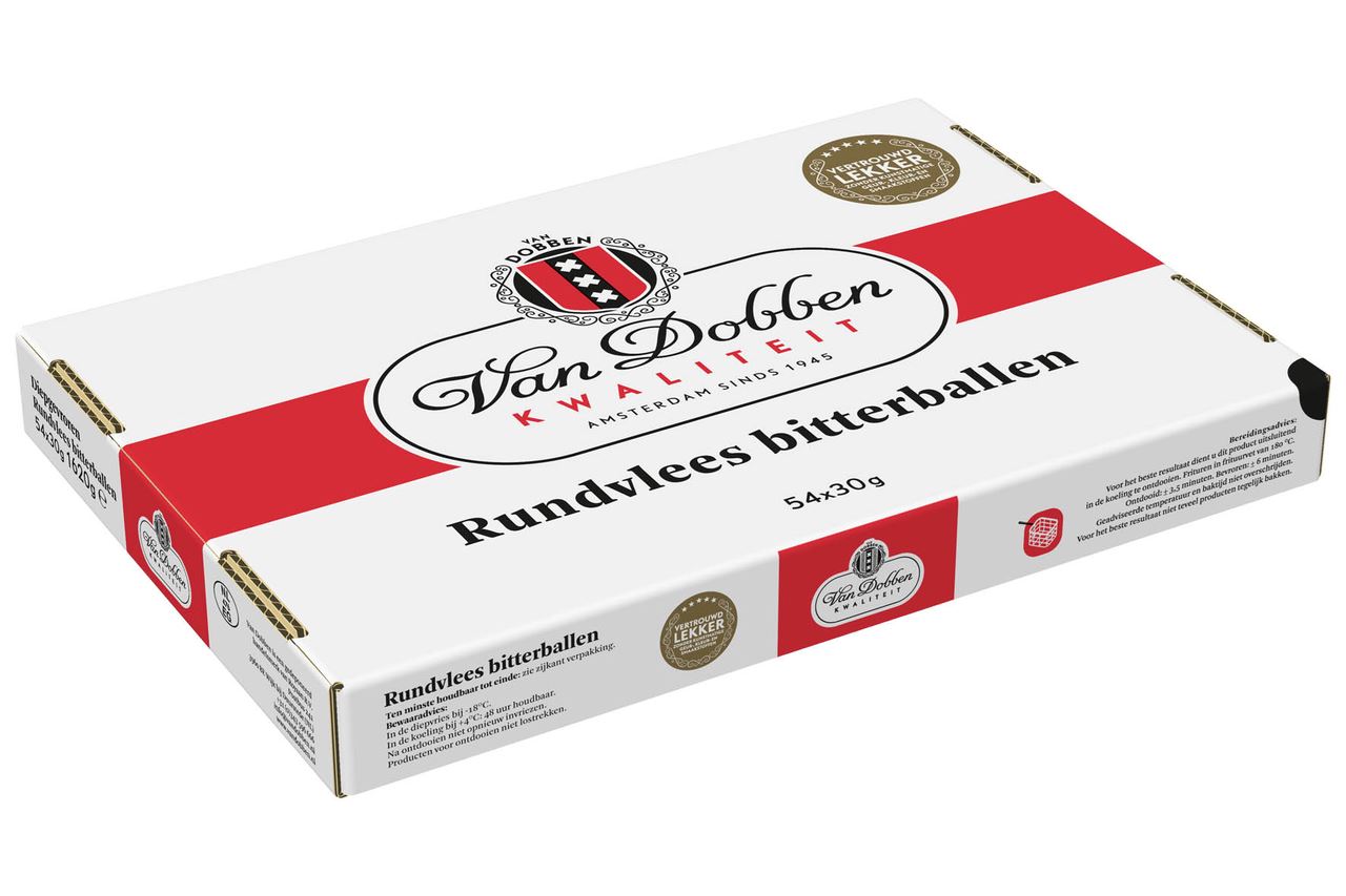 Van Dobben Beef bitterballs 54 x 30 g