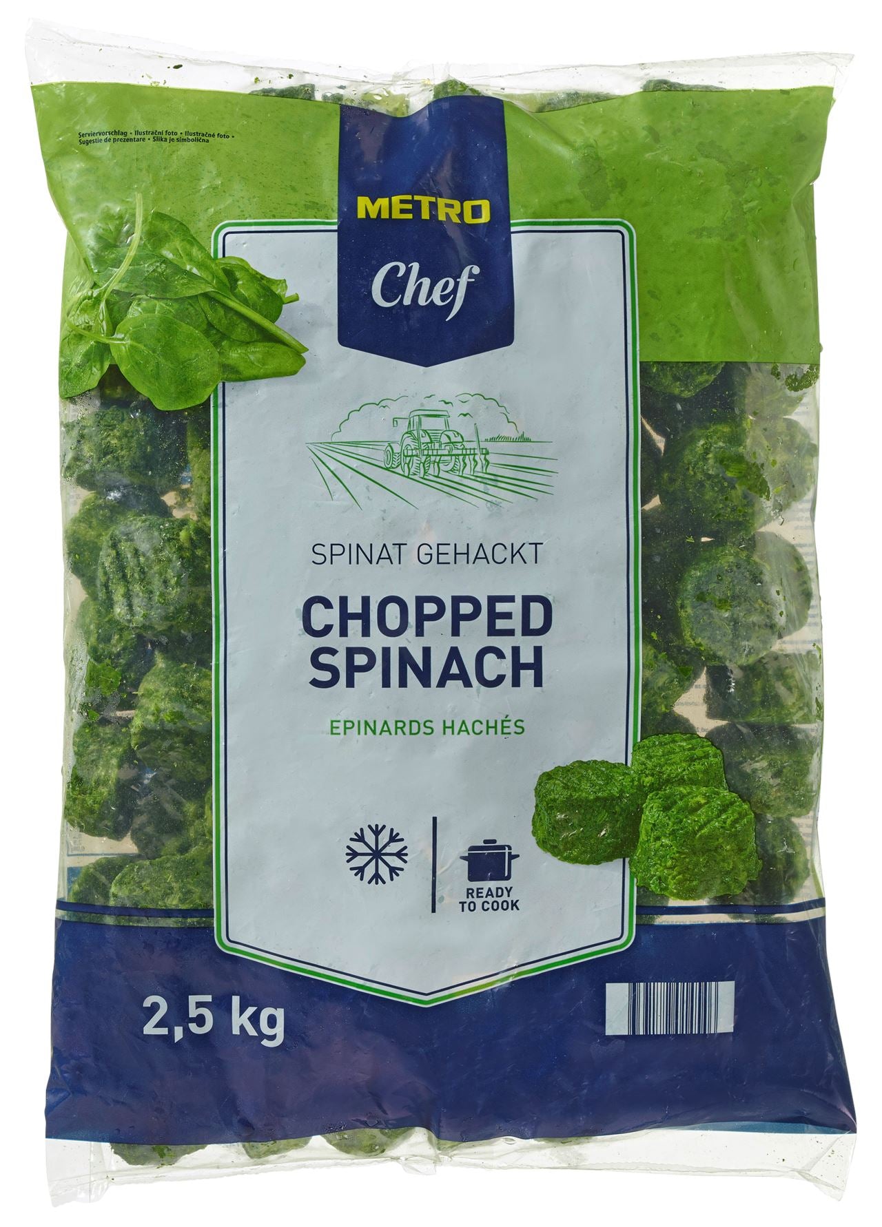 Spinach minced 2.5 kg