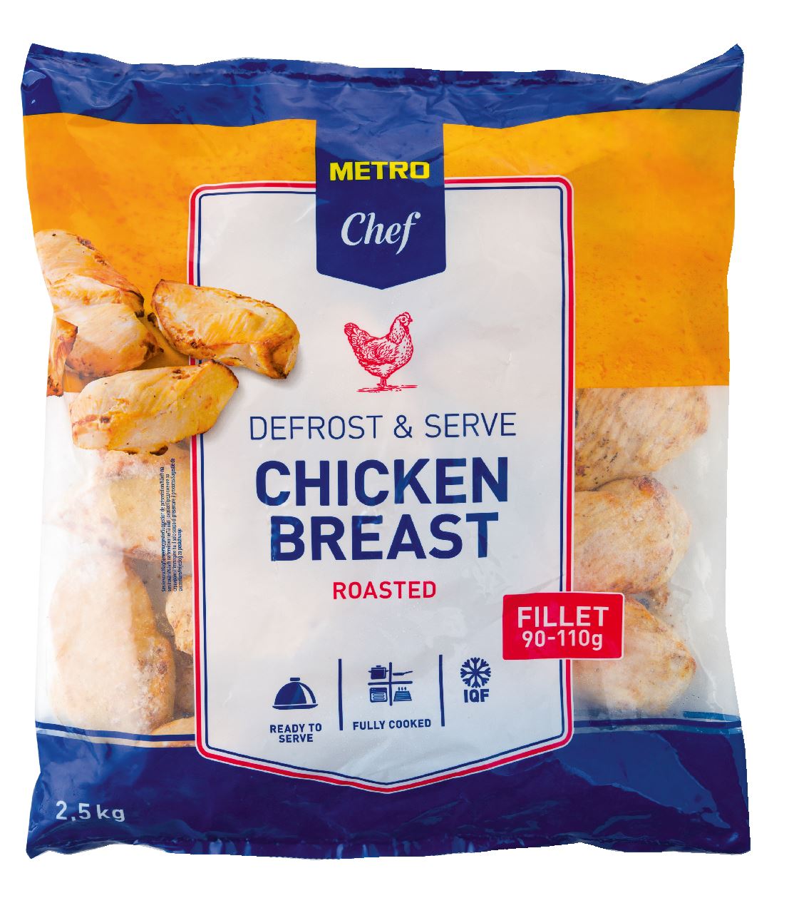 Frozen roasted chicken fillet 2.5 kg